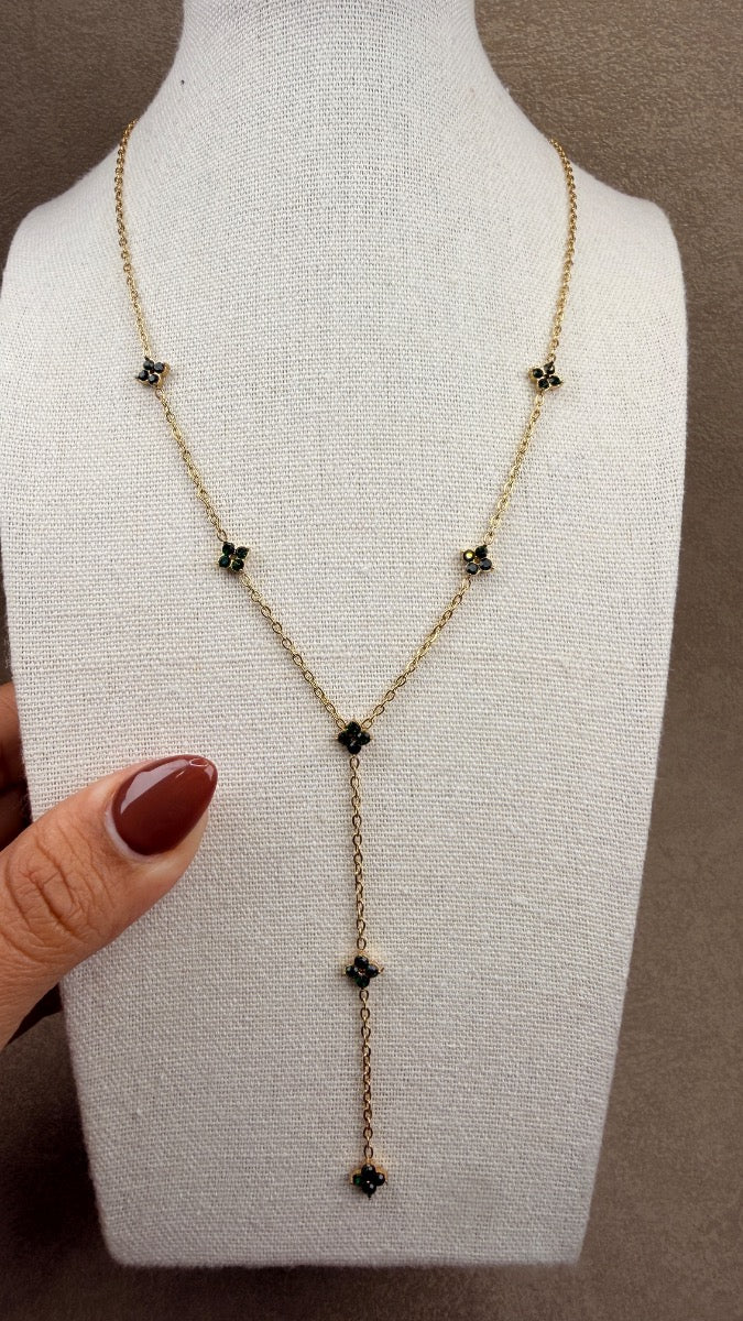Clover drop necklace