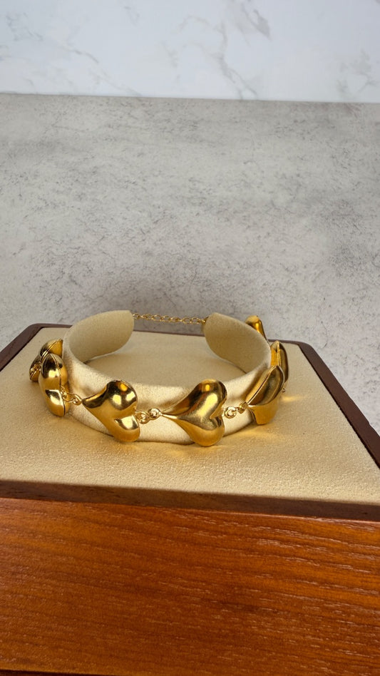 Chunky hearts bracelet