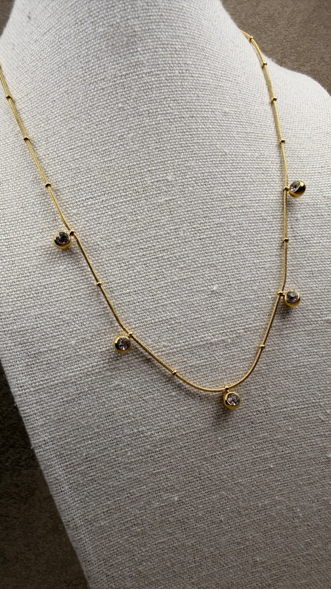Collar Minimal Crystal Dots 💎