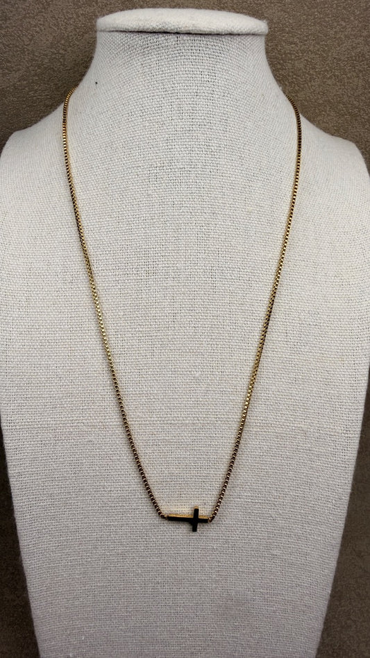 Minimalist cross necklace