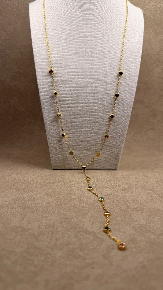Luxe Drop Multicolor Necklace 🌈