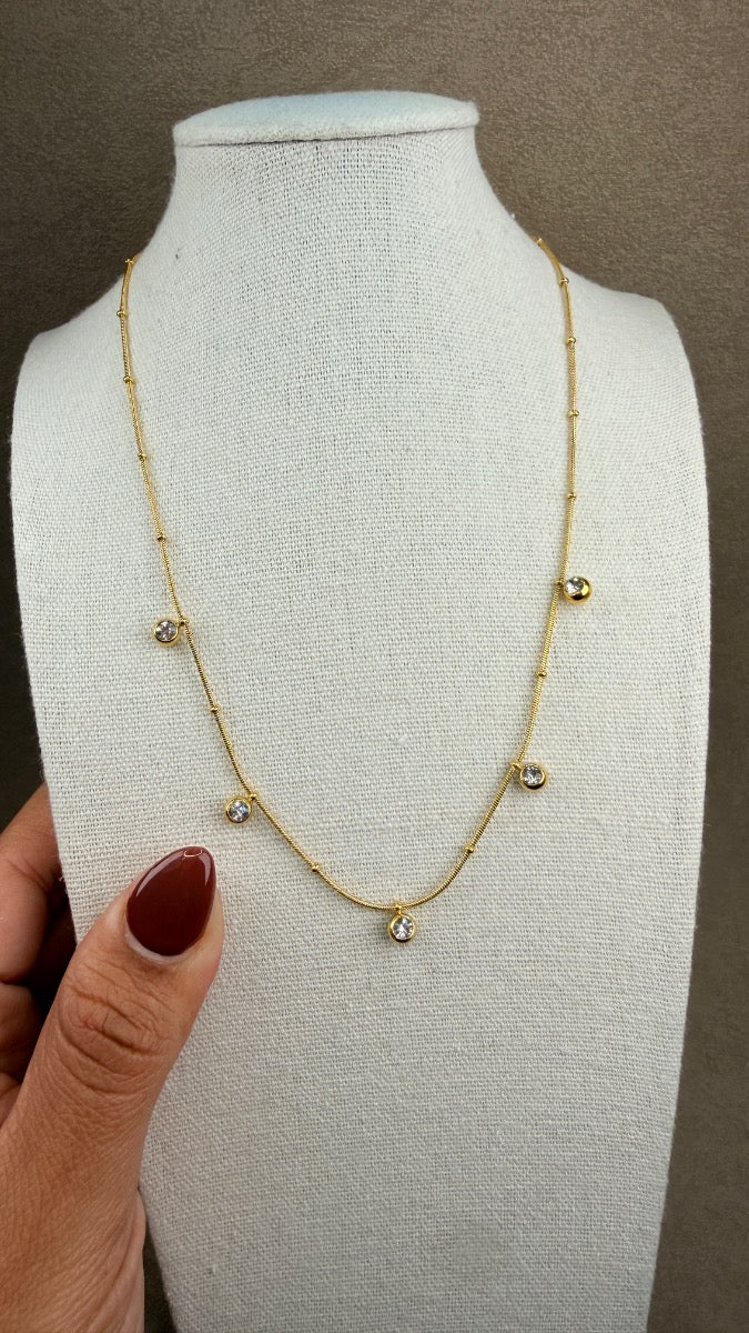 Collar Minimal Crystal Dots 💎