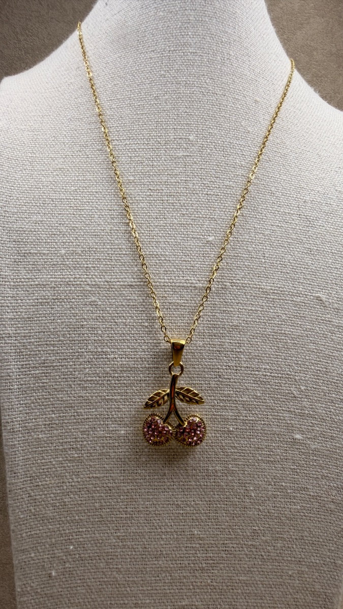 Collar Cherry Pink Glam ✨