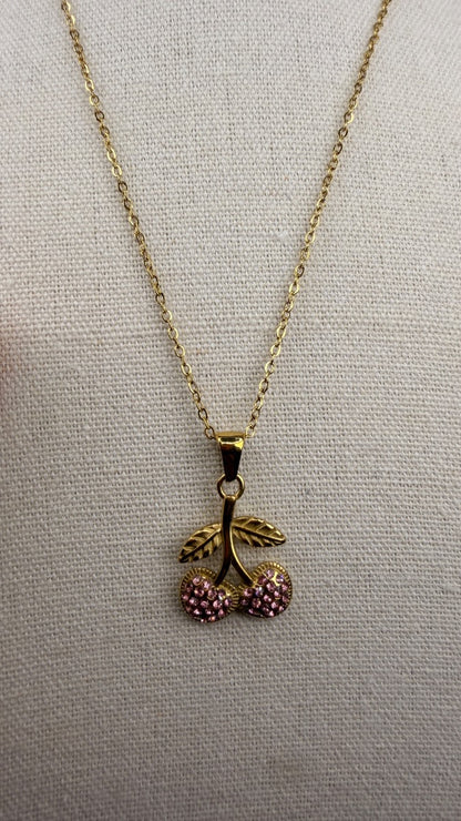 Collar Cherry Pink Glam ✨