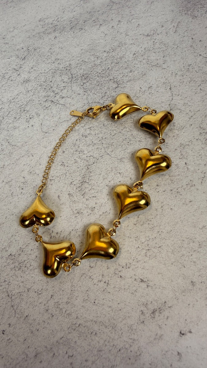 Chunky hearts bracelet