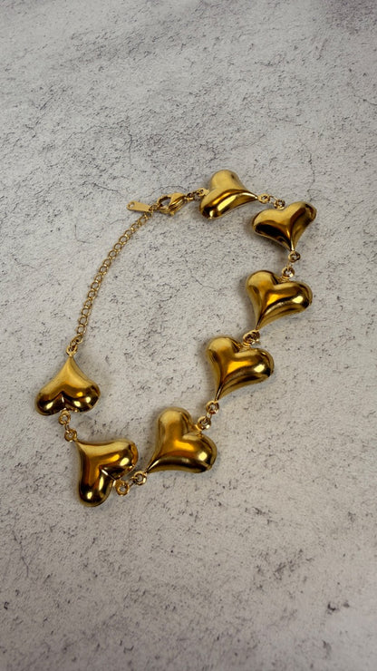 Chunky hearts bracelet