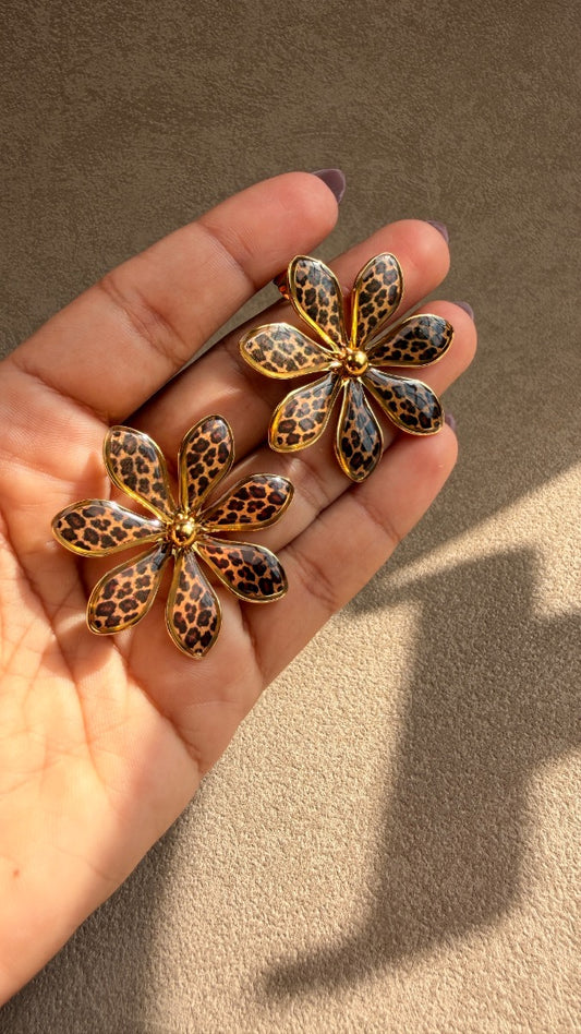 Animal Print Hoops