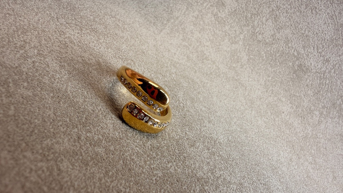 Anillo doble cristal