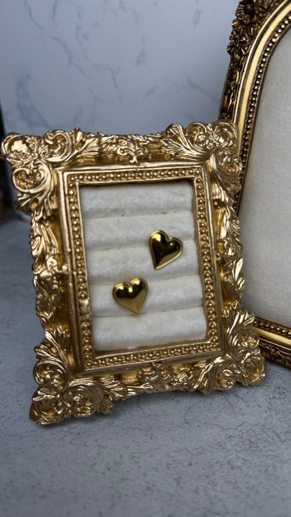 Set corazón dorado