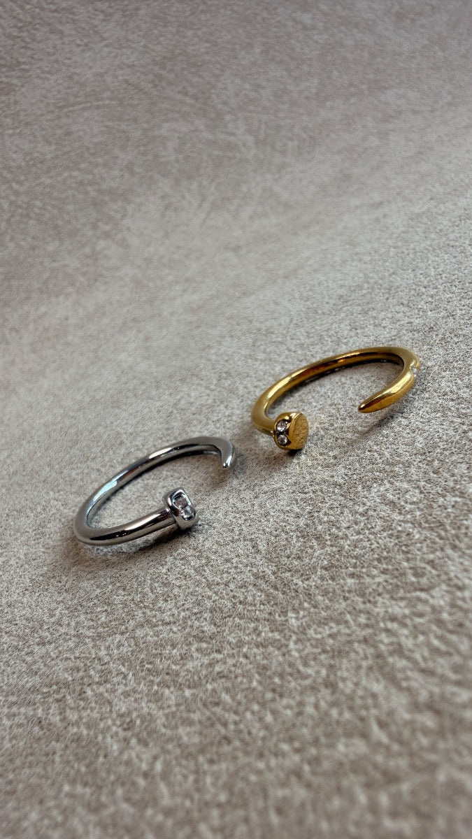Anillo minimal plata