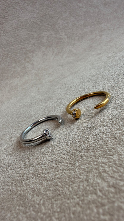 Anillo minimal plata