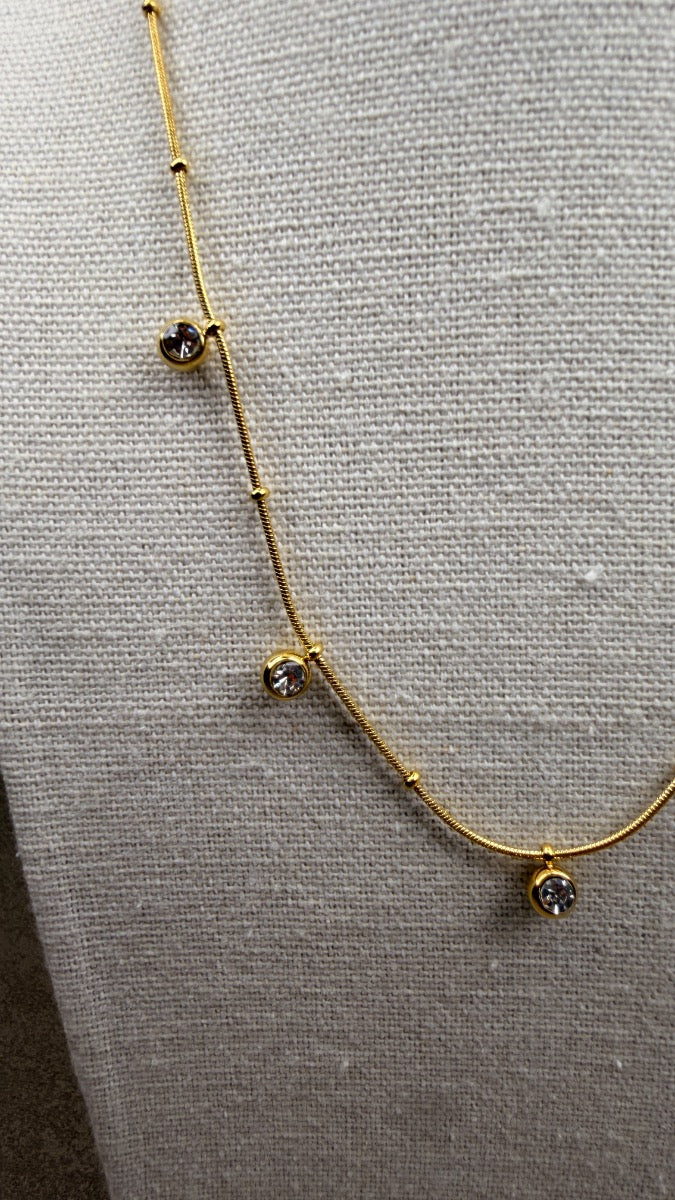 Collar Minimal Crystal Dots 💎