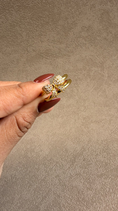 Anillo lazo brillante