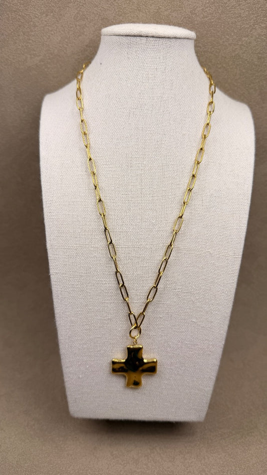 Gold cross necklace