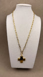 Collar cruz dorada