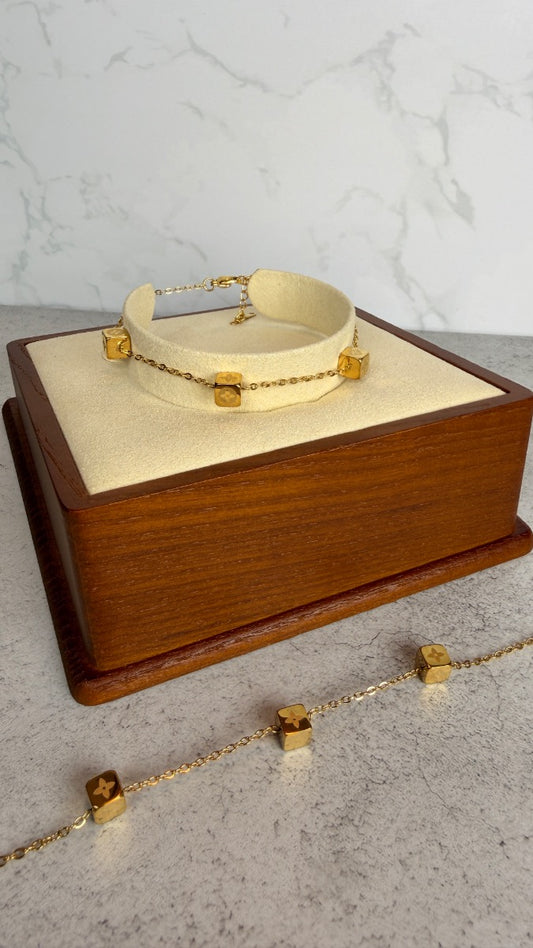 Minimalist cube bracelet