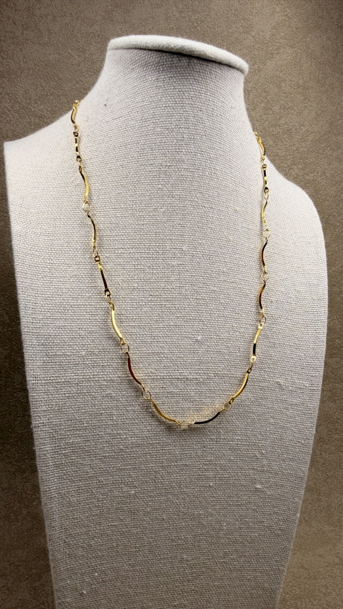 Wave Chain Necklace Gold ⚡️