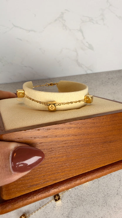 Minimalist cube bracelet