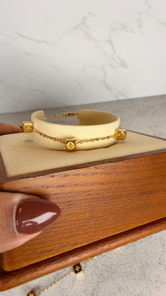 Minimalist cube bracelet