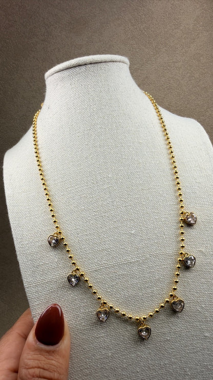 Collar Beaded Hearts Luxe 💛✨
