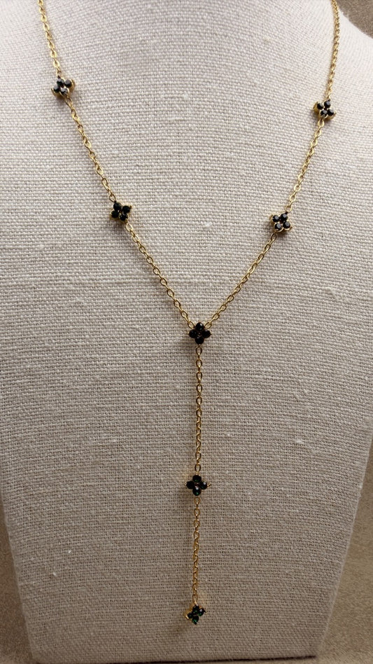 Clover drop necklace