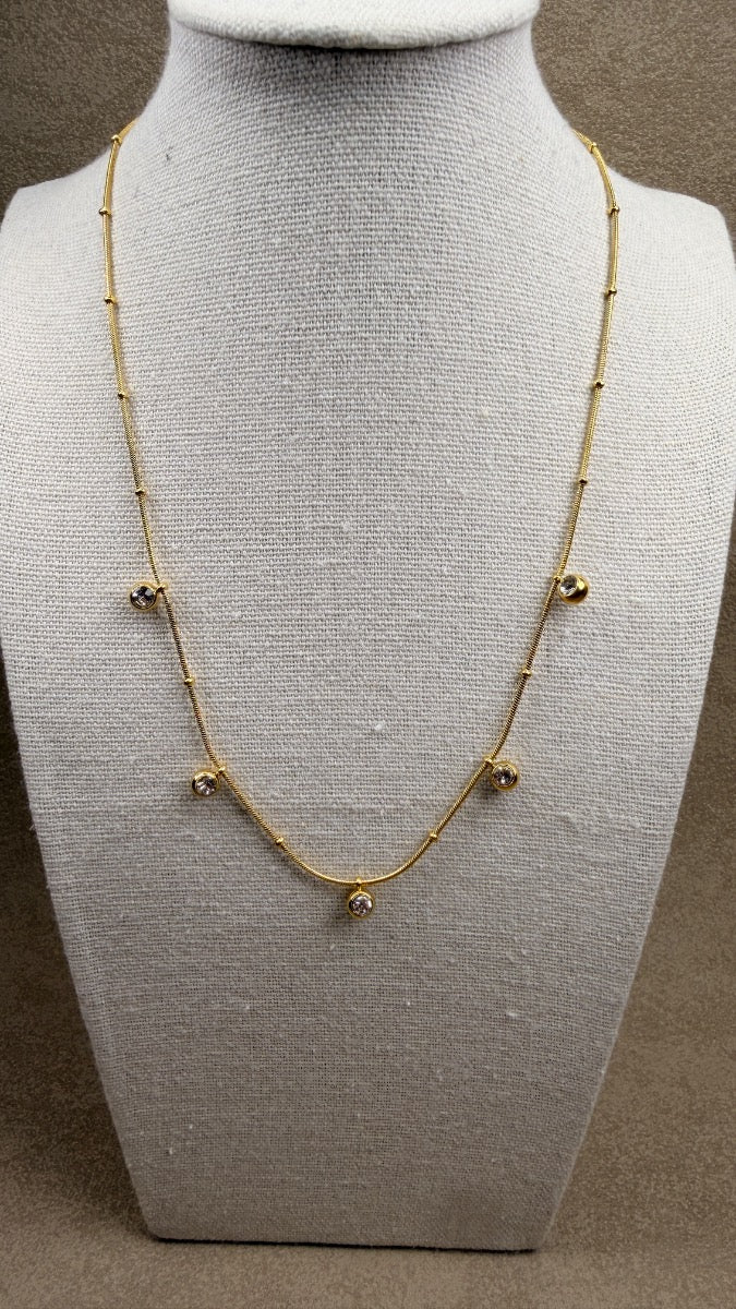 Collar Minimal Crystal Dots 💎