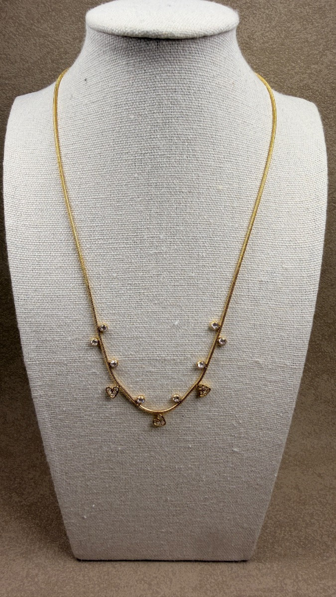 Sparkler Heart Gold Necklace 💛