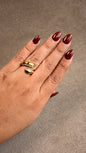 Anillo doble cristal