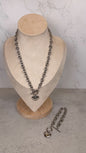 Set corazón chunky plateado