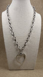Collar corazón plateado