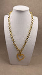 Collar corazón dorado